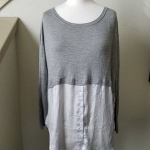 Zara knit/ silky top sz m